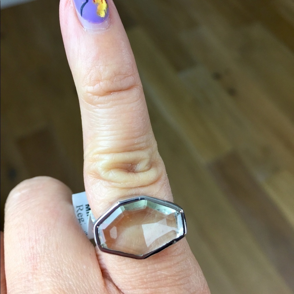 Sundance Minty Green Ring Quartz Sterling Size 5 - Picture 3 of 13